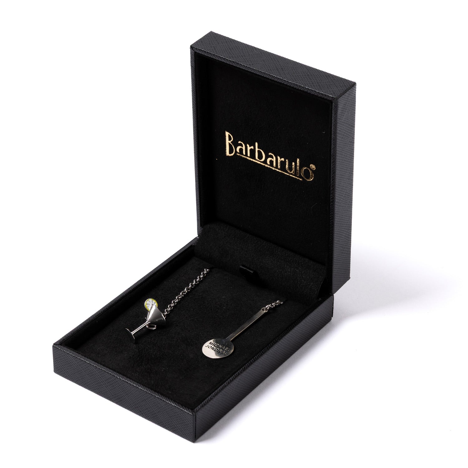 Knopflochkette "Martini Cocktail" aus Sterling Silber - Handarbeit